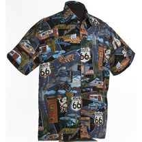 ROUTE 66 LANDMARKS ALOHA SHIRT - 2 XL