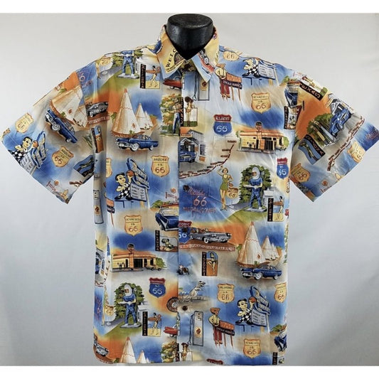 ALOHA SHIRT - MOTHER ROAD ROUTE 66 "LARGE"