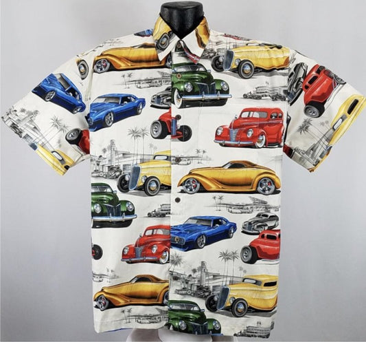 ALOHA SHIRT - HOT ROD DINERS  "LARGE"