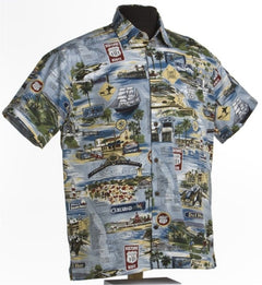 HISTORIC HIGHWAY 101 ALOHA SHIRT - LARGE