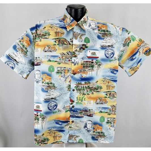 ALOHA SHIRT - ORANGE COUNTY BEACH CITIES -LARGE