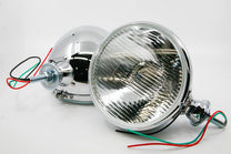 UNIVERSAL KING BEE HEADLIGHTS - CHROME WITH 12 VOLT 7" BULB