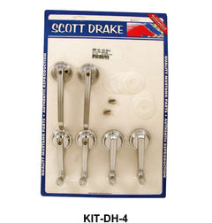 INSIDE DOOR HANDLE & WINDOW CRANK KIT - 65-67 MUSTANG CPE/CONV