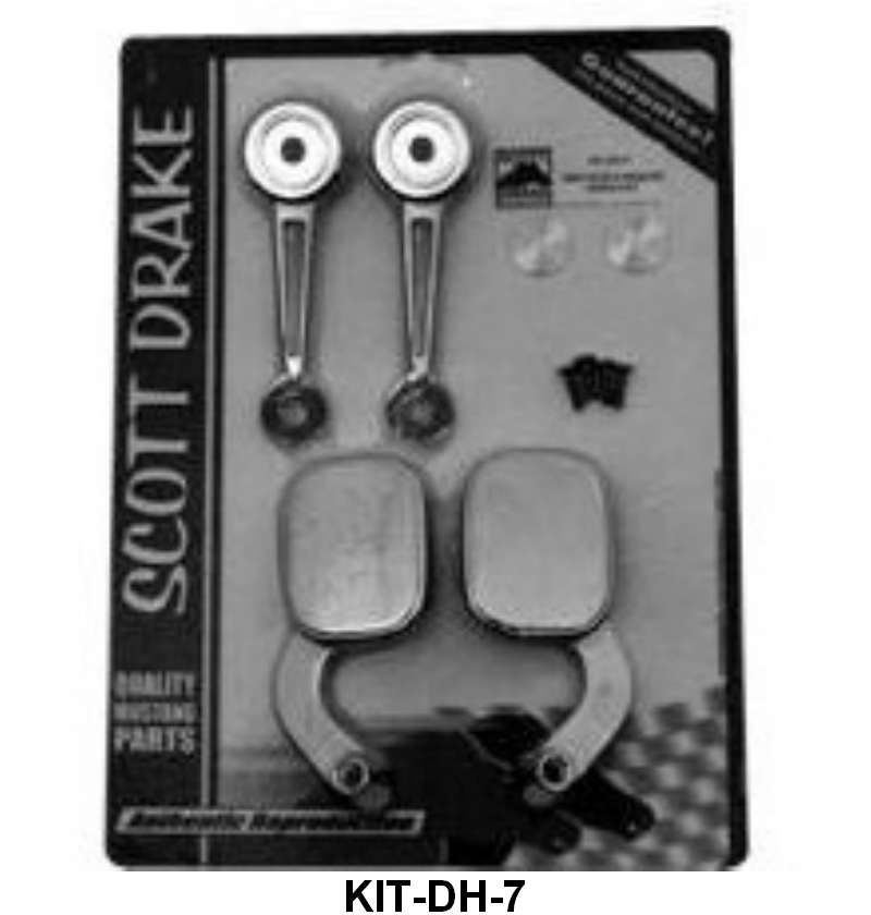 INSIDE DOOR HANDLE & WINDOW CRANK KIT - 68 MUSTANG FASTBACK