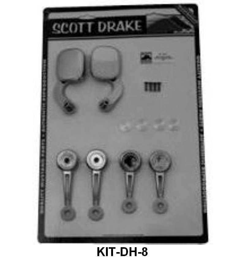 INSIDE DOOR HANDLE & WINDOW CRANK KIT - 68 MUSTANG CPE/CONV