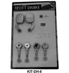 INSIDE DOOR HANDLE & WINDOW CRANK KIT - 68 MUSTANG CPE/CONV