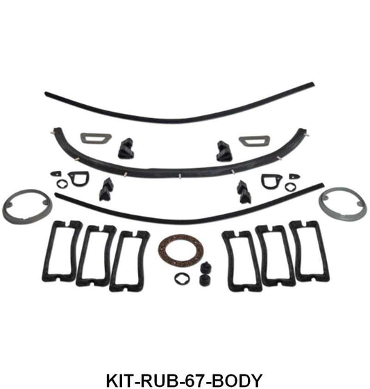 BASIC REPAINT RUBBER KIT - 67-68 MUSTANG