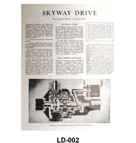 COLUMBIA PAMPHLET - 42-48 REAR AXLE