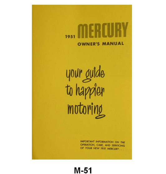 OWNERS MANUAL - 51 MERCURY