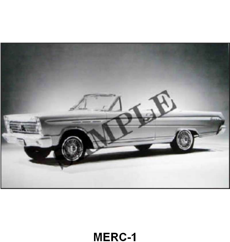 BLACK AND WHITE PICTURE - 65 MERCURY COMET CONVERTIBLE
