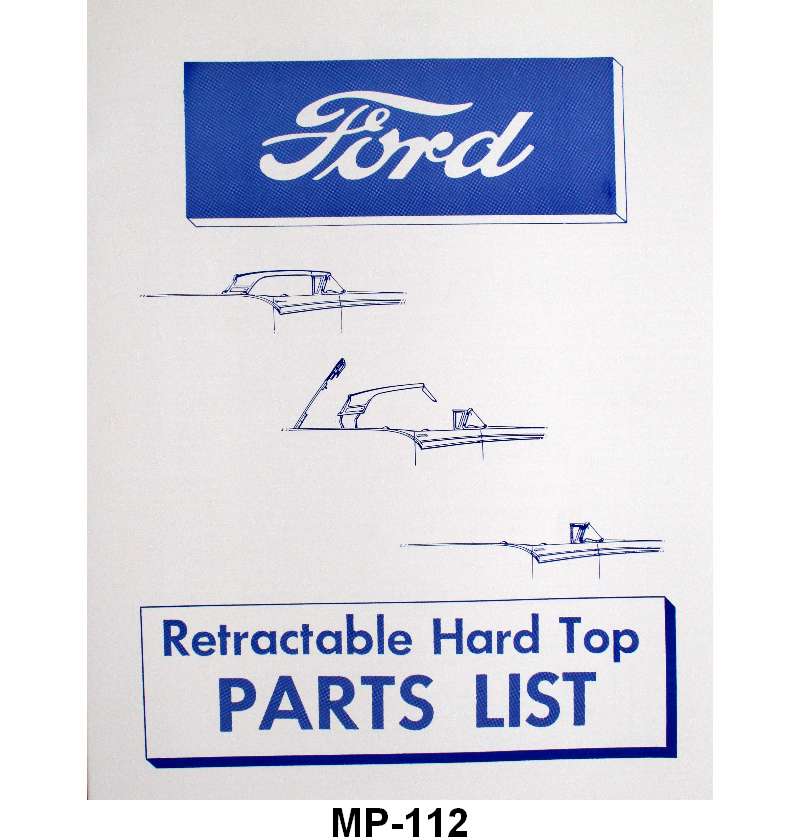 TOP PARTS LIST - 57-58 RETRACTABLE