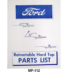 TOP PARTS LIST - 57-58 RETRACTABLE