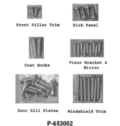 INTERIOR SCREW KIT - 65-66 MUSTANG COUPE