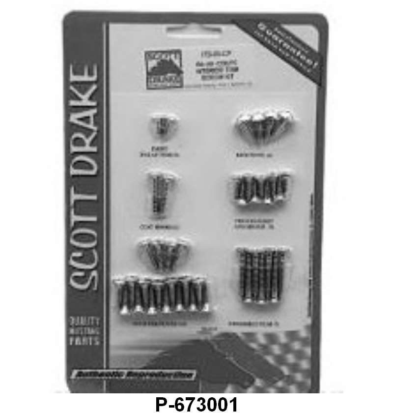 INTERIOR SCREW KIT - 67-68 MUSTANG COUPE