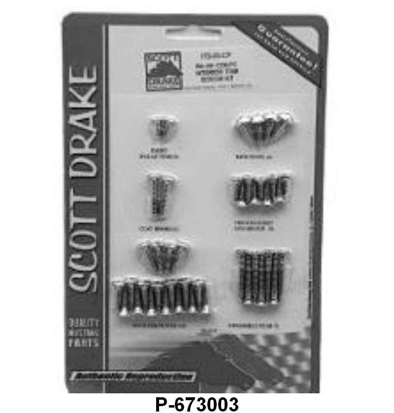 INTERIOR SCREW KIT - 67-68 MUSTANG FASTBACK