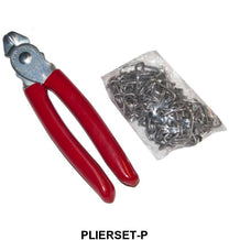 HOG RINGS AND PLIERS SET - SPRING LOADED PLIERS WITH VINYL COVERED HANDLES