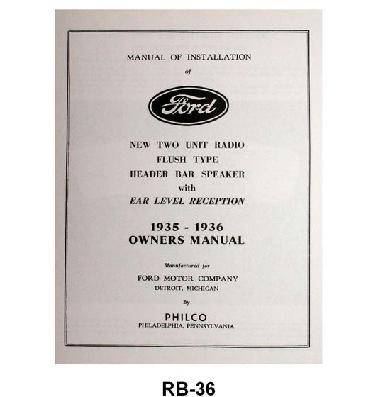 RADIO INSTRUCTION MANUAL - 35-36 PASSENGER