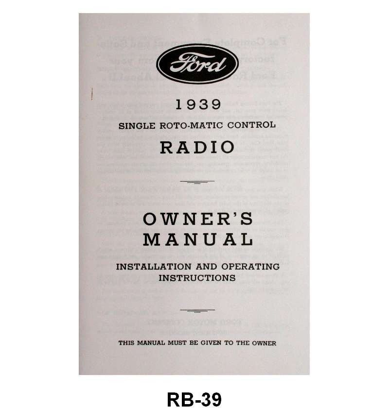 RADIO INSTRUCTION MANUAL - 39 PASSENGER