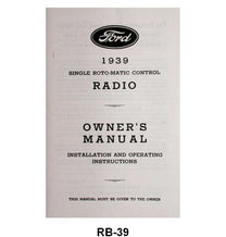 RADIO INSTRUCTION MANUAL - 39 PASSENGER