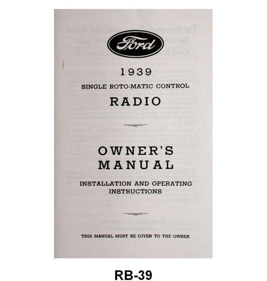 RADIO INSTRUCTION MANUAL - 39 PASSENGER