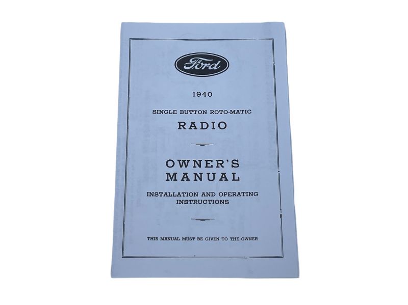 RADIO INSTRUCTION MANUAL - 40 PASSENGER