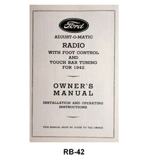 RADIO INSTRUCTION MANUAL - 42 PASSENGER