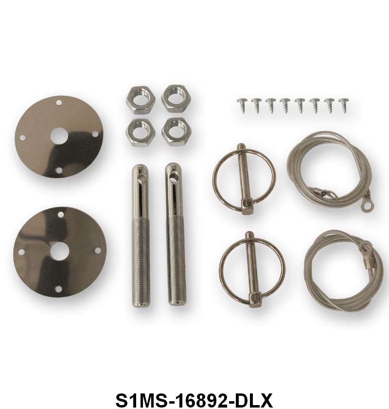 UNIVERSAL HOOD PIN KIT - CHROME