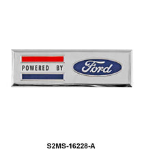 UNIVERSAL FENDER EMBLEM - "POWERED BY FORD", 4-1/2" x 1-3/8"
