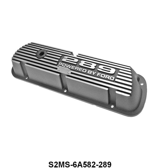 ALUMINUM VALVE COVERS -  "289 POWERED BY FORD"