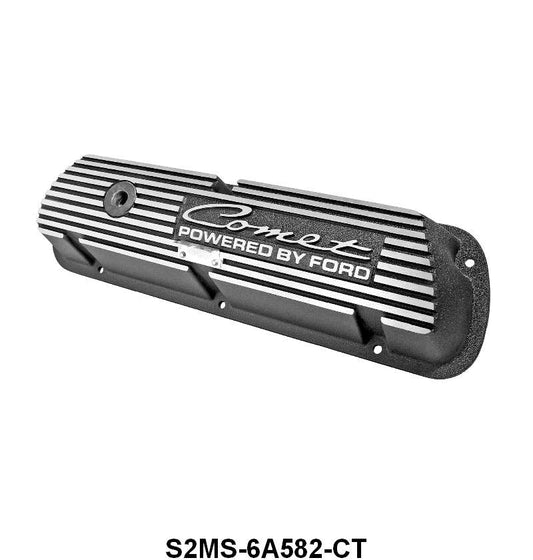 ALUMINUM VALVE COVERS - 260/289/302/351W "COMET POWERED BY FORD"