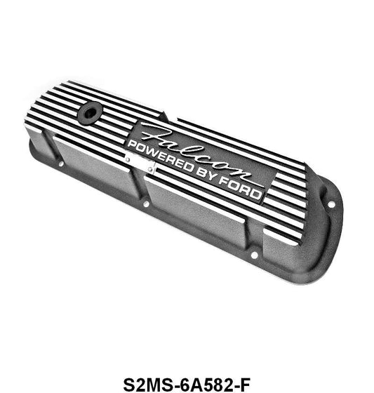 ALUMINUM VALVE COVERS - 260/289/302 "FALCON POWERED BY FORD"