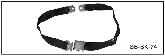 74" SEAT BELT - BLACK