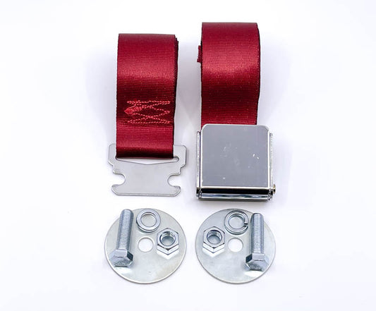 74" SEAT BELT - DARK RED