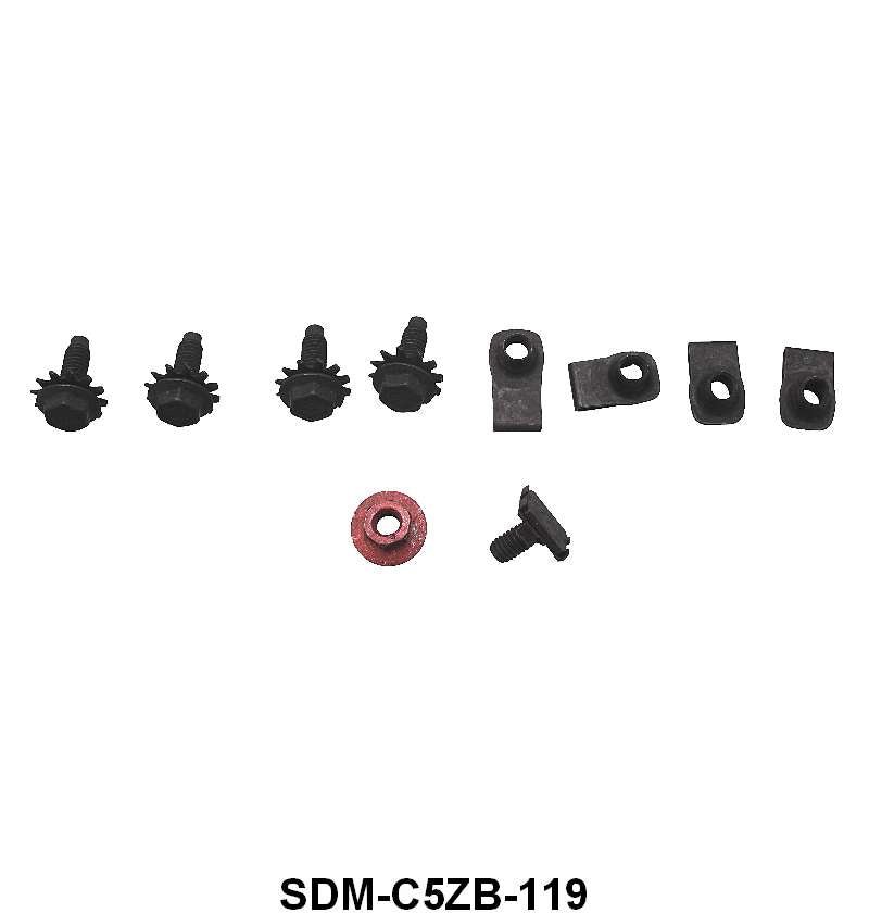 FRONT STONE DEFLECTOR MOUNTING HARDWARE - 64-66 MUSTANG 10 pcs