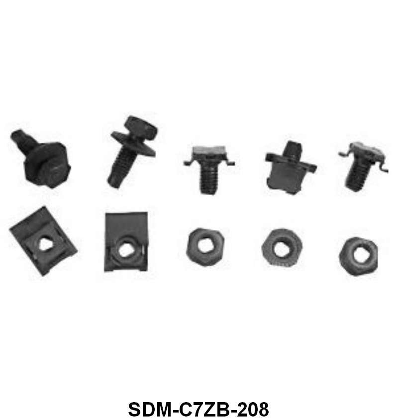 FRONT FRONT STONE DEFLECTOR MOUNTING HARDWARE - 67-68 MUSTANG 10 pcs