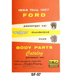 BODY PARTS LIST - 53-57 PASSENGER, PICKUP, T-BIRD