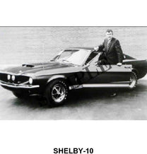 BLACK AND WHITE PICTURE - 67 SHELBY GT350 FASTBACK W/CARROLL SHELBY