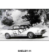 BLACK AND WHITE PICTURE - 68 SHELBY GT 500 CONVERTIBLE SIDE VIEW