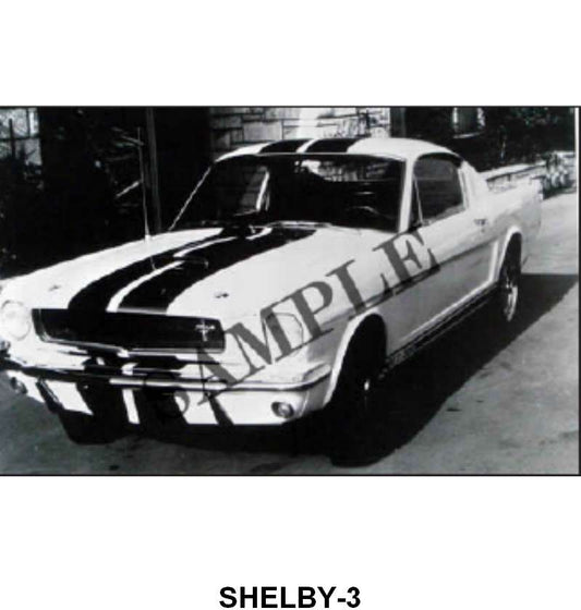 BLACK AND WHITE PICTURE - 65 SHELBY GT-350 3/4 FRONT VIEW