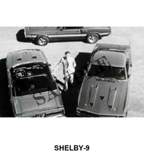 BLACK AND WHITE PICTURE - (3) 69 SHELBYS (1) CONVERTIBLE (2) FASTBACKS
