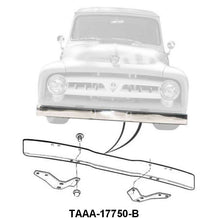 PLAIN STEEL BUMPER - 53-56 F-100, FRONT, WITH BRACKETS