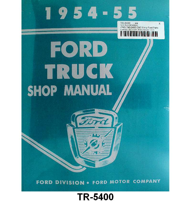SHOP MANUAL - 54-55 F-100/F-350