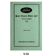 BODY PARTS LIST - 32 PASSENGER, PICKUP, MODEL B