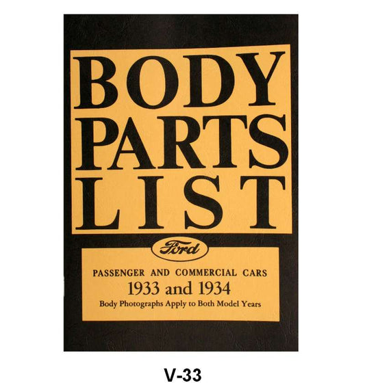 BODY PARTS LIST - 33-34 PASSENGER, PICKUP