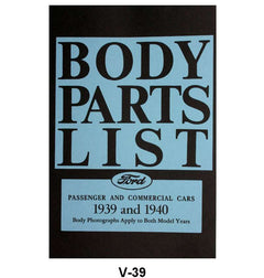 BODY PARTS LIST - 39-40 PASSENGER, PICKUP