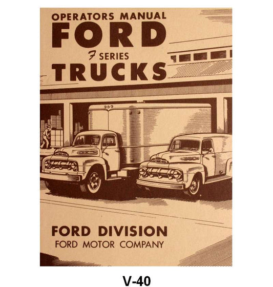 OWNERS MANUAL - 51 F-1 THRU F-3