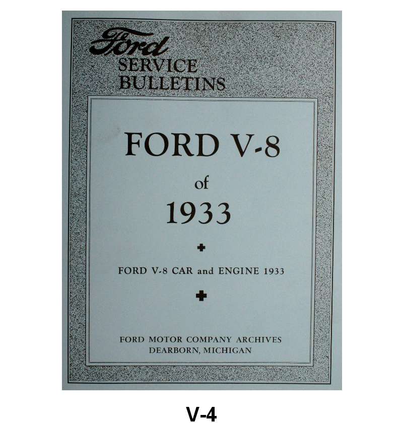 SERVICE INSTRUCTIONS - 33 PASSENGER, PICKUP V8