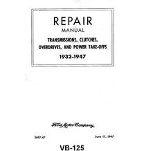TRANSMISSION, CLUTCH, & OVERDRIVE REPAIR BOOK - 32-47 PASSENGER, PICKUP