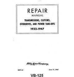 TRANSMISSION, CLUTCH, & OVERDRIVE REPAIR BOOK - 32-47 PASSENGER, PICKUP