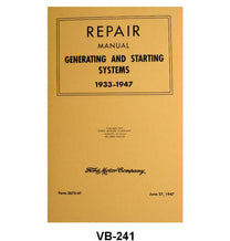 GENERATOR & STARTING SYSTEM REPAIR MANUAL - 33-47 PASSENGER, PICKUP